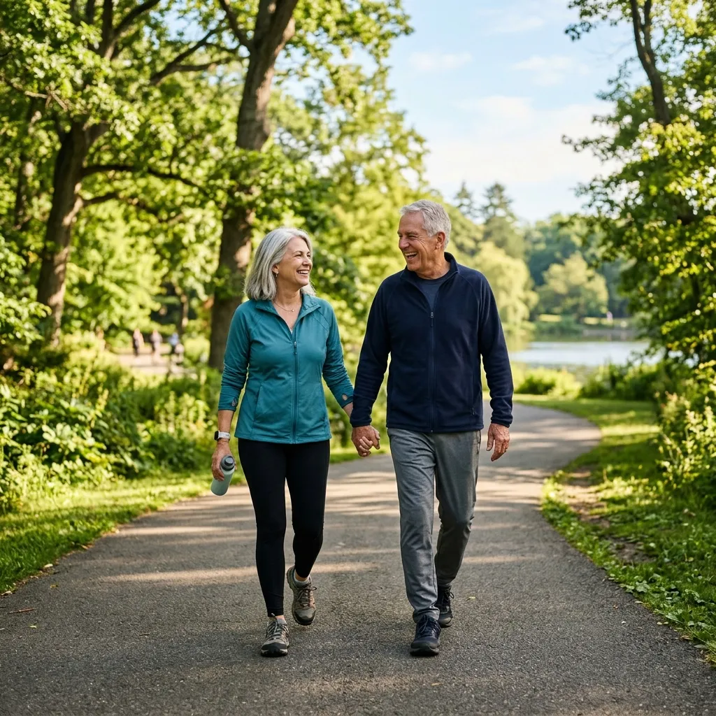 Active seniors maintaining mobility and flexibility
