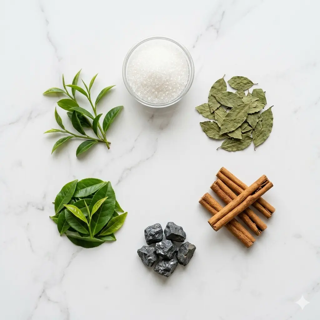 Gluco6 six key ingredients — trehalose, gymnema, cinnamon, chromium, green tea, theacrine